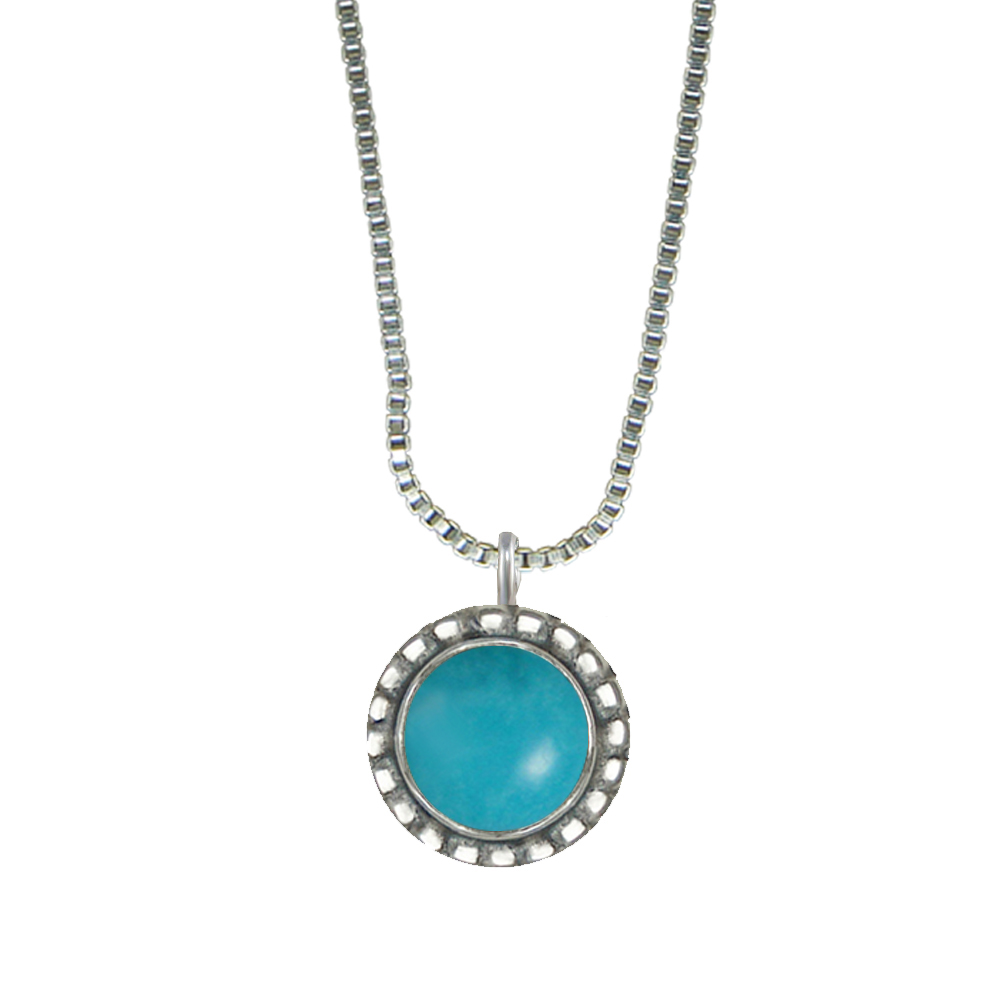 Sterling Silver Little Turquoise Pendant Necklace
